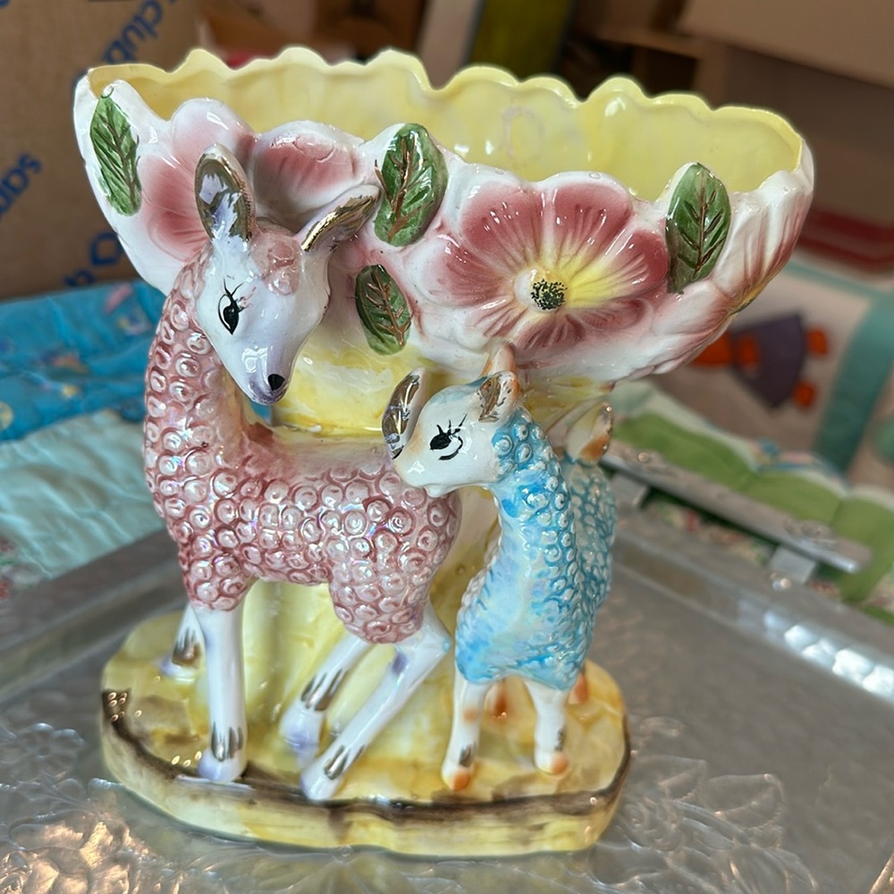 Vintage Llama Planter Vase